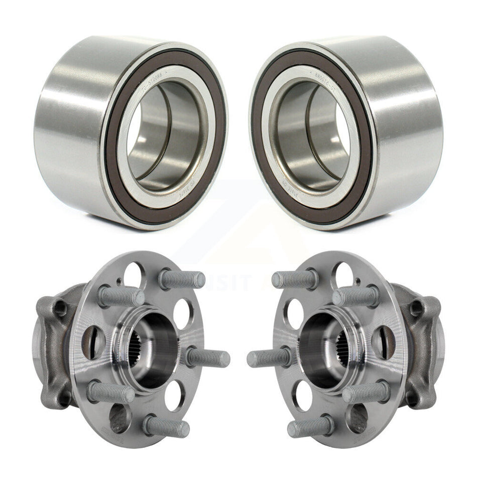 Front Rear Wheel Bearing And Hub Assembly Kit For 2017-2019 Honda Ridgeline AWD K70-102142