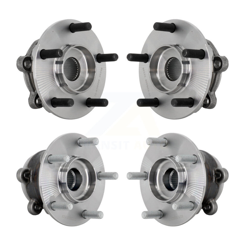 Front Rear Wheel Bearing & Hub Assembly Kit For 2016-2023 Mazda CX-9 AWD K70-102173