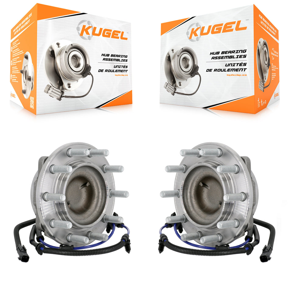 Front Wheel Bearing And Hub Assembly Pair For Ford F-350 Super Duty F-250 F-450 F-550 K70-102174
