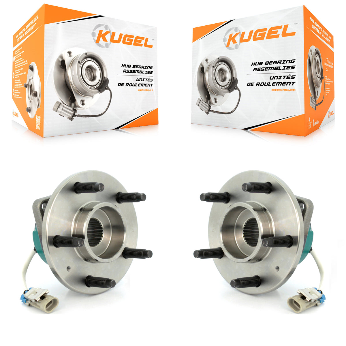 Front Wheel Bearing And Hub Assembly Pair For Cadillac STS AWD K70-102205