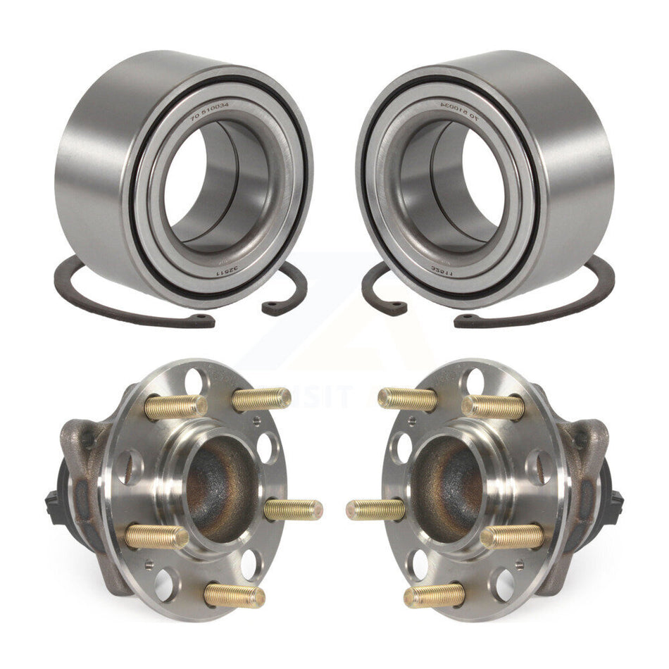 Front Rear Wheel Bearing & Hub Assembly Kit For 16-17 Hyundai Tucson FWD with GAS engine K70-102218