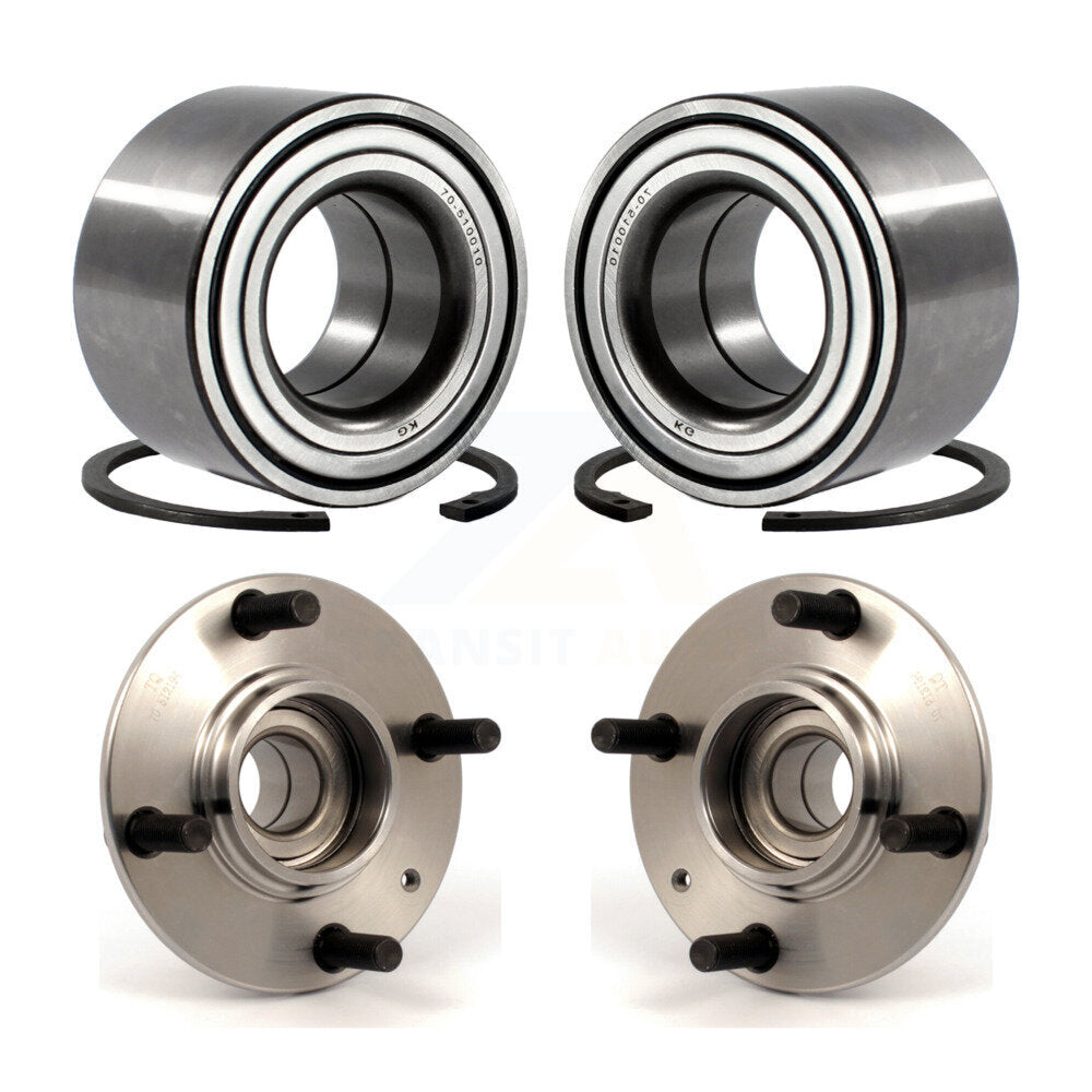 Front Rear Wheel Bearing And Hub Assembly Kit For 2004 Kia Spectra 1.8L with Non-ABS K70-102221