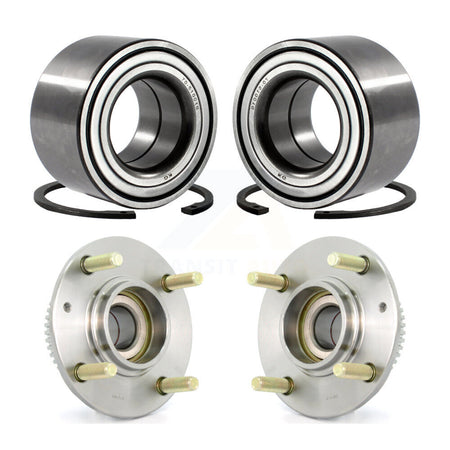 Front Rear Wheel Bearing And Hub Assembly Kit For 2004 Kia Spectra 1.8L with 4-Wheel ABS K70-102222