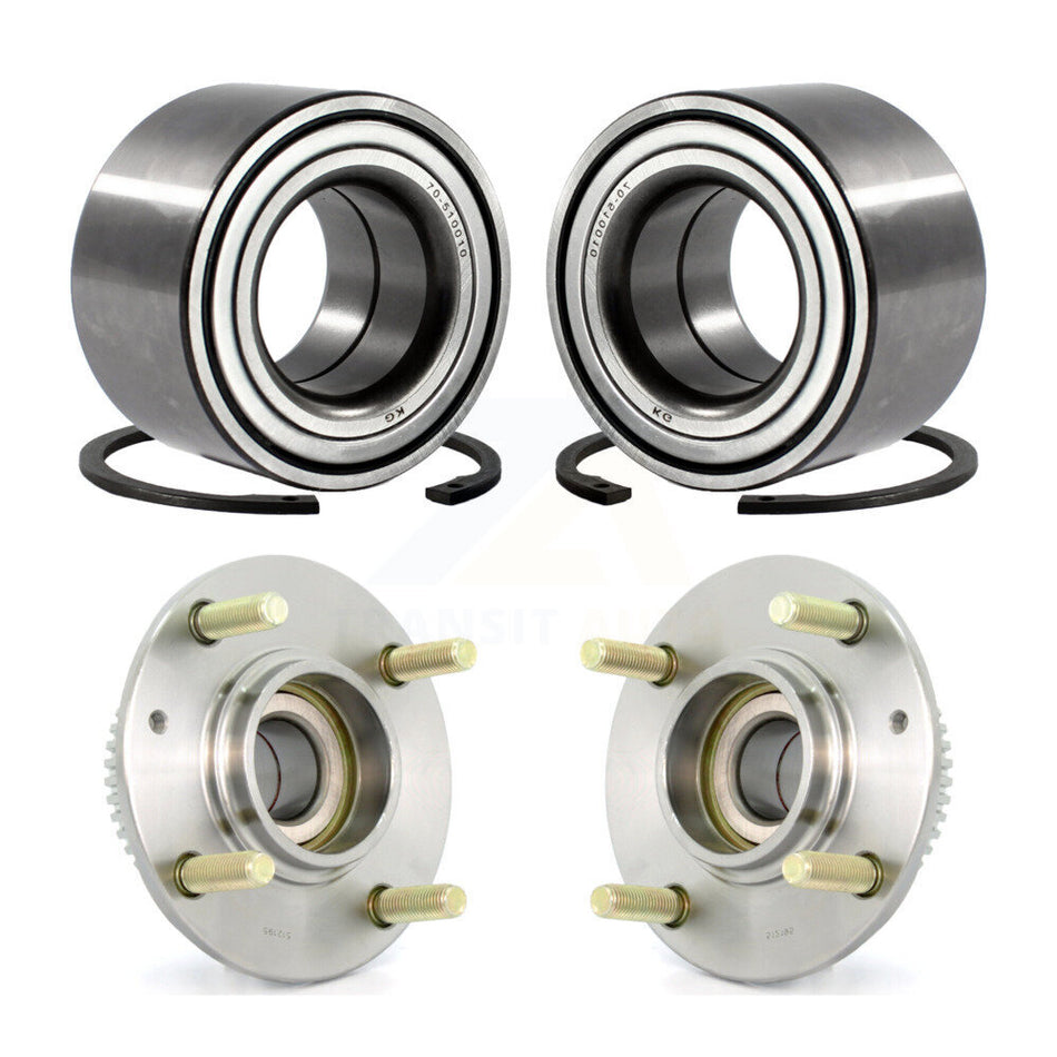 Front Rear Wheel Bearing And Hub Assembly Kit For 2004 Kia Spectra 1.8L with 4-Wheel ABS K70-102222