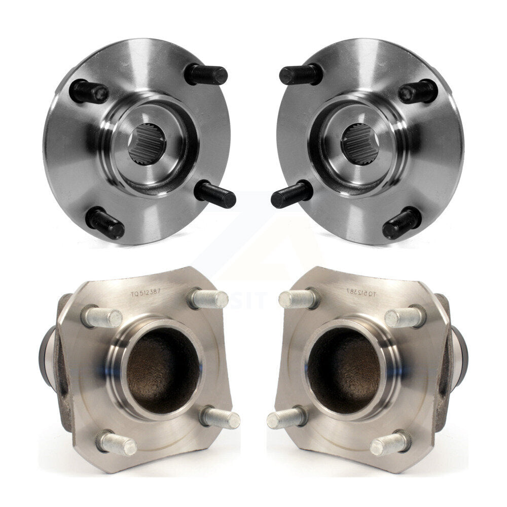 Front Rear Wheel Bearing & Hub Assembly Kit For 2007-2011 Nissan Versa Non-ABS K70-102236