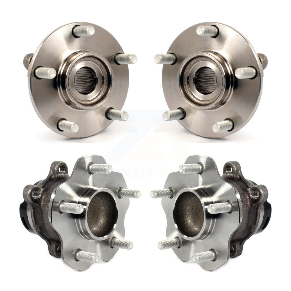 Front Rear Wheel Bearing & Hub Assembly Kit For 2013 Nissan Rogue FWD To 11 12 K70-102240