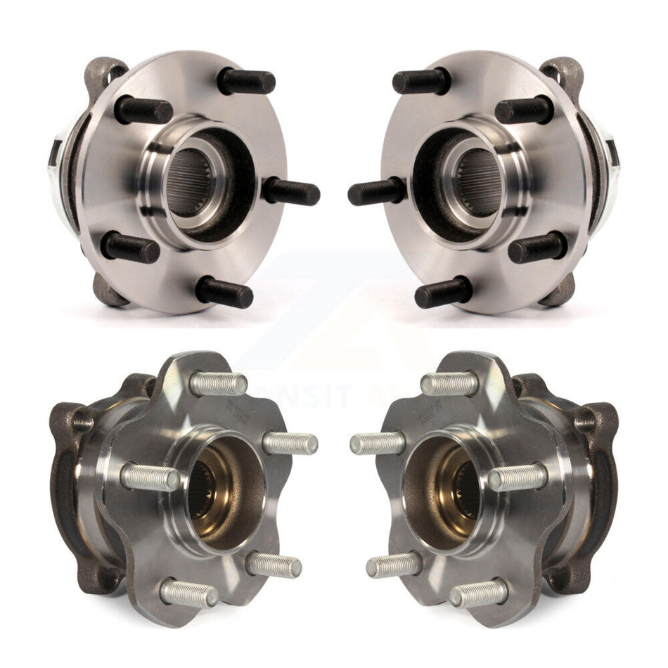 Front Rear Wheel Bearing & Hub Assembly Kit For 2009-2014 Nissan Murano AWD K70-102246