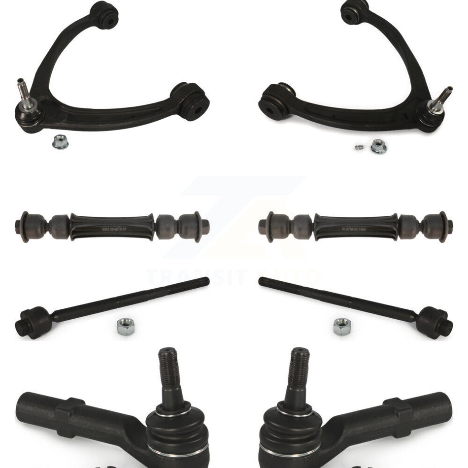 Front Suspension Control Arm Ball Joint Assembly Tie Rod End Link Kit (8Pc) For Chevrolet Silverado 1500 GMC Tahoe Sierra Suburban Yukon Cadillac XL Avalanche Escalade ESV EXT 7-1/4" Length K72-100117