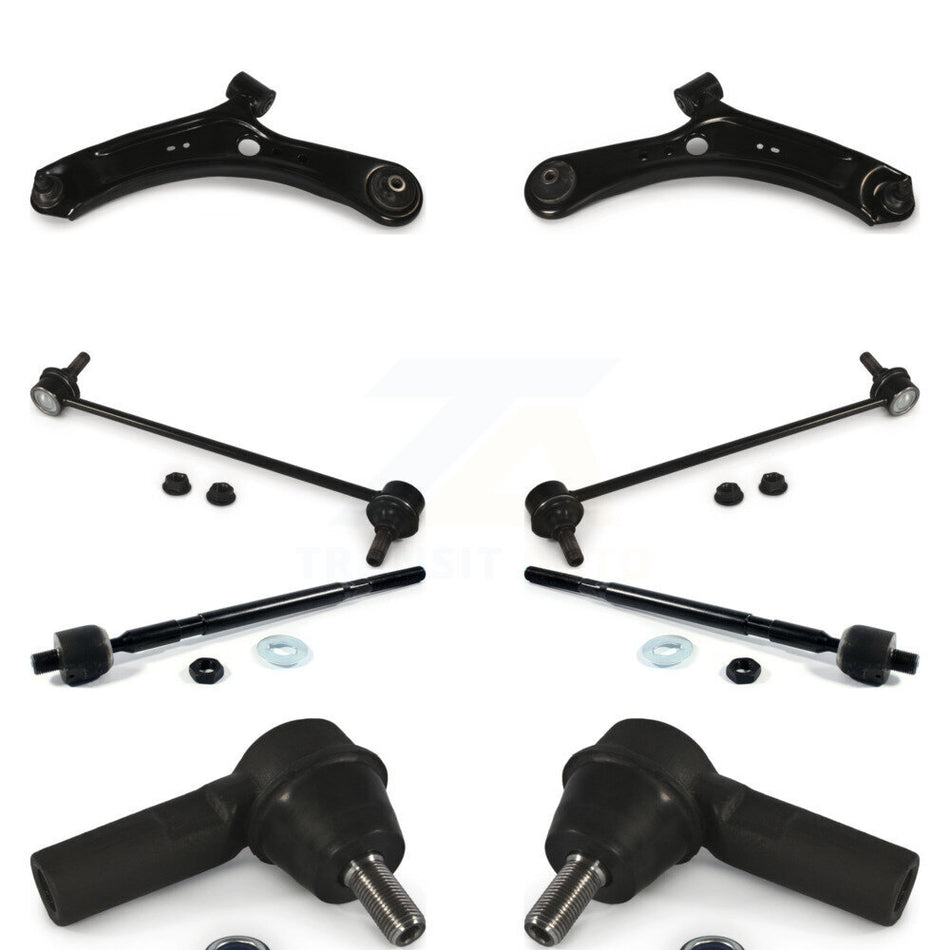 Front Suspension Control Arm And Ball Joint Assembly Steering Tie Rod End Stabilizer Bar Link Kit (8Pc) For 2007-2013 Suzuki SX4 With 16mm Diameter Coarse Thread K72-100124
