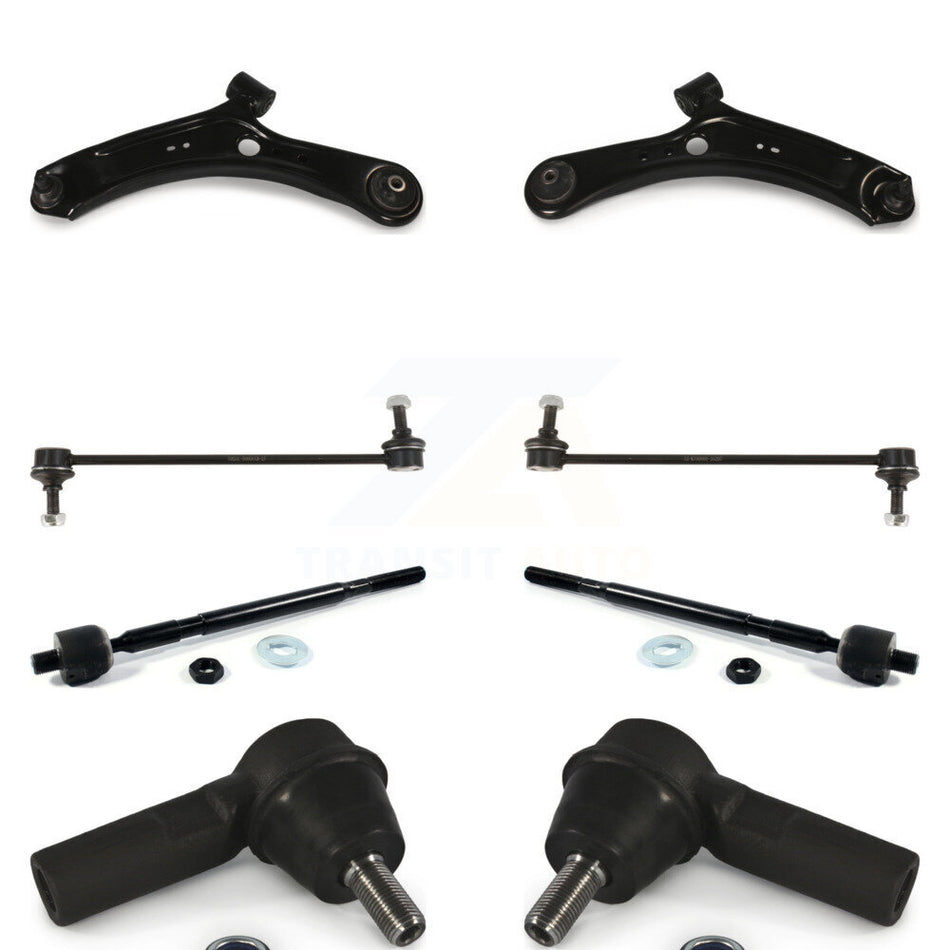 Front Suspension Control Arm And Ball Joint Assembly Steering Tie Rod End Stabilizer Bar Link Kit (8Pc) For 2007-2013 Suzuki SX4 With 16mm Diameter Coarse Thread K72-100124