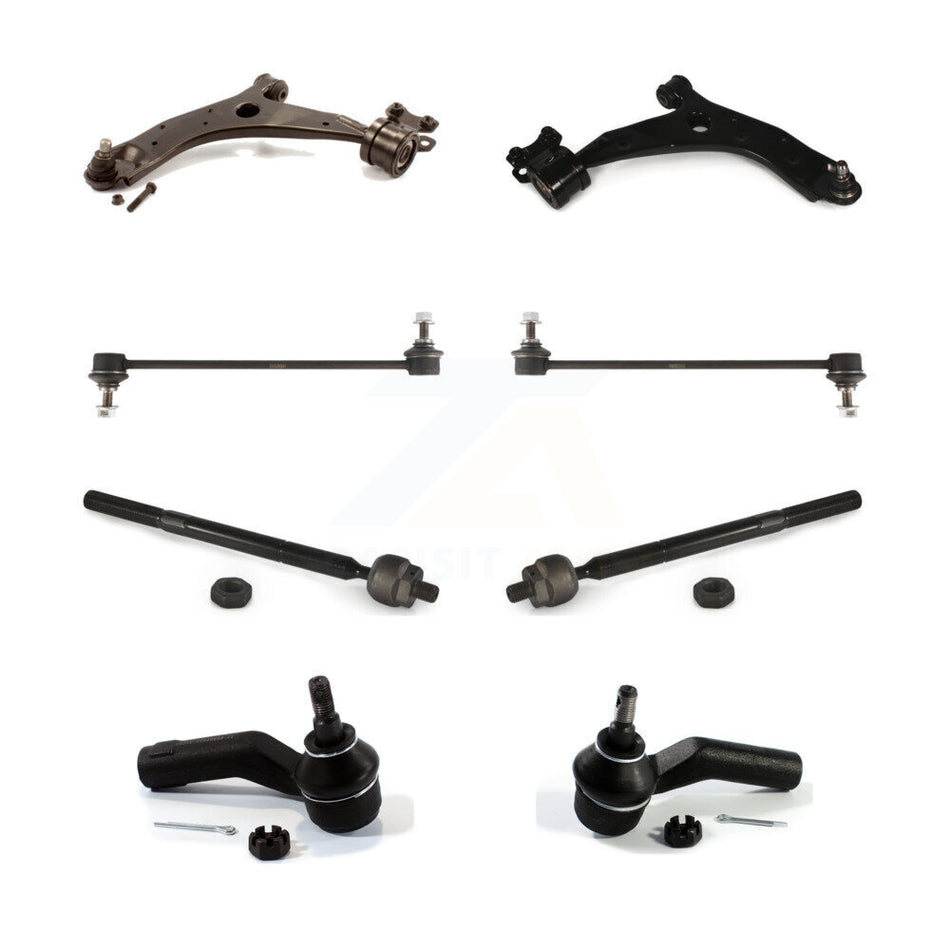 Front Suspension Control Arm And Ball Joint Assembly Steering Tie Rod End Stabilizer Bar Link Kit (8Pc) For Mazda 3 5 Sport K72-100149