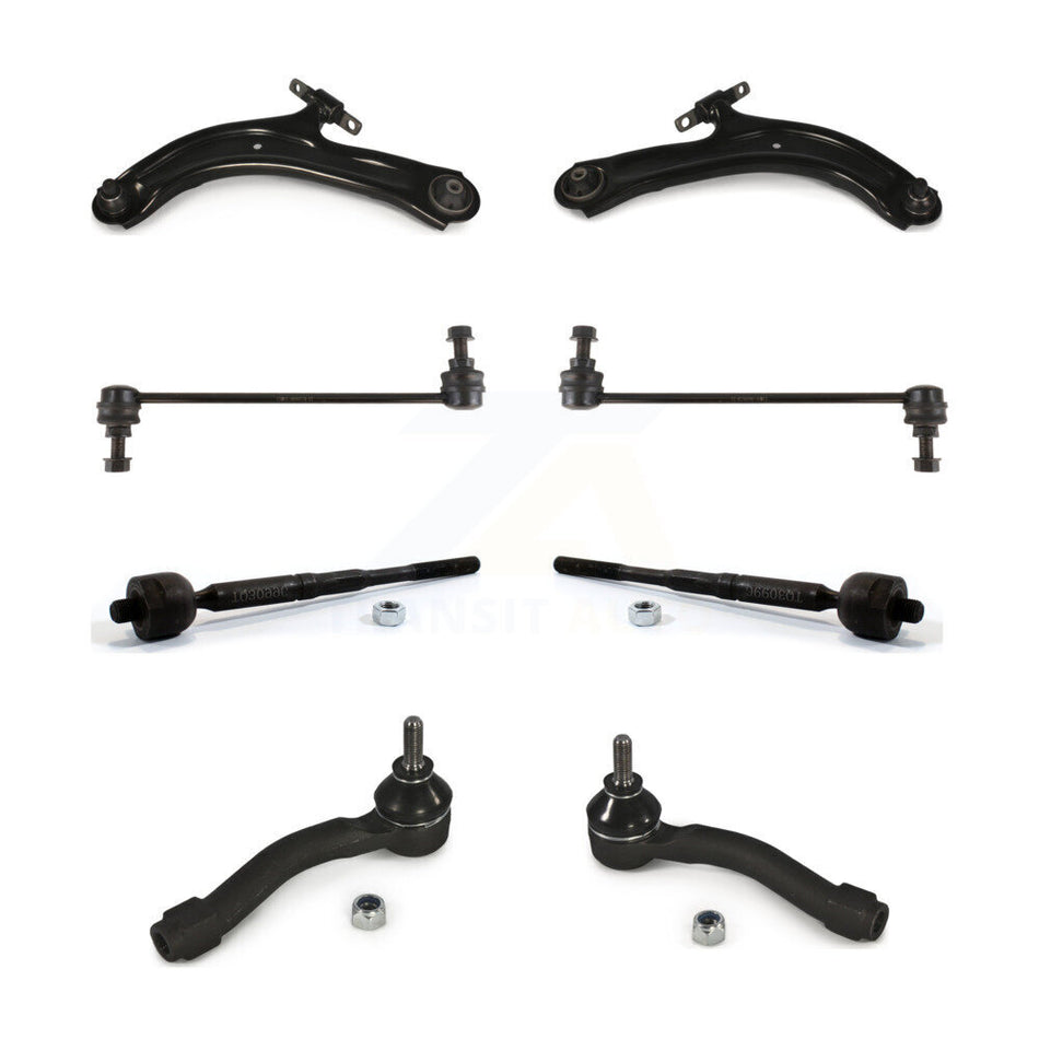 Front Suspension Control Arm And Ball Joint Assembly Steering Tie Rod End Stabilizer Bar Link Kit (8Pc) For 2007-2012 Nissan Sentra K72-100153