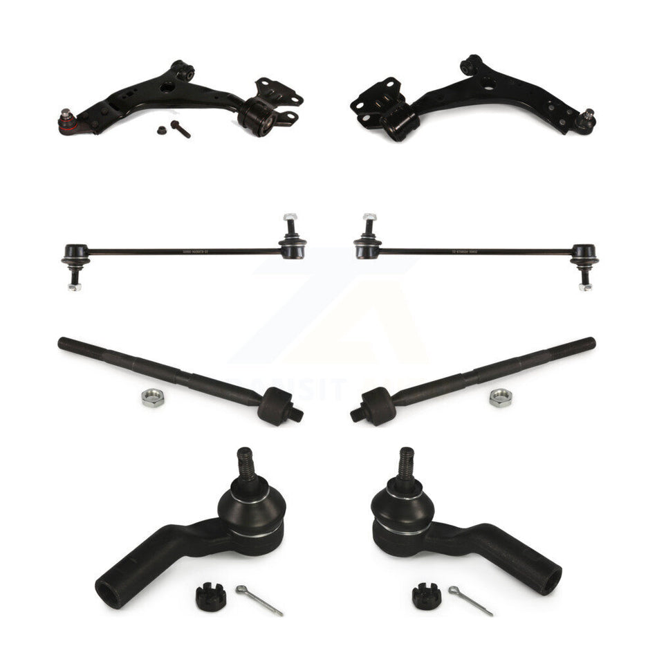 Front Suspension Control Arm And Ball Joint Assembly Steering Tie Rod End Stabilizer Bar Link Kit (8Pc) For Ford Escape K72-100583