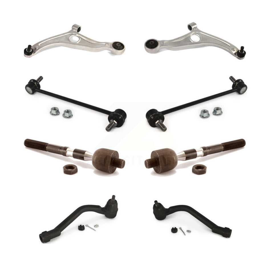 Front Suspension Control Arm And Ball Joint Assembly Steering Tie Rod End Stabilizer Bar Link Kit (8Pc) For Kia Optima Hyundai Azera K72-101129