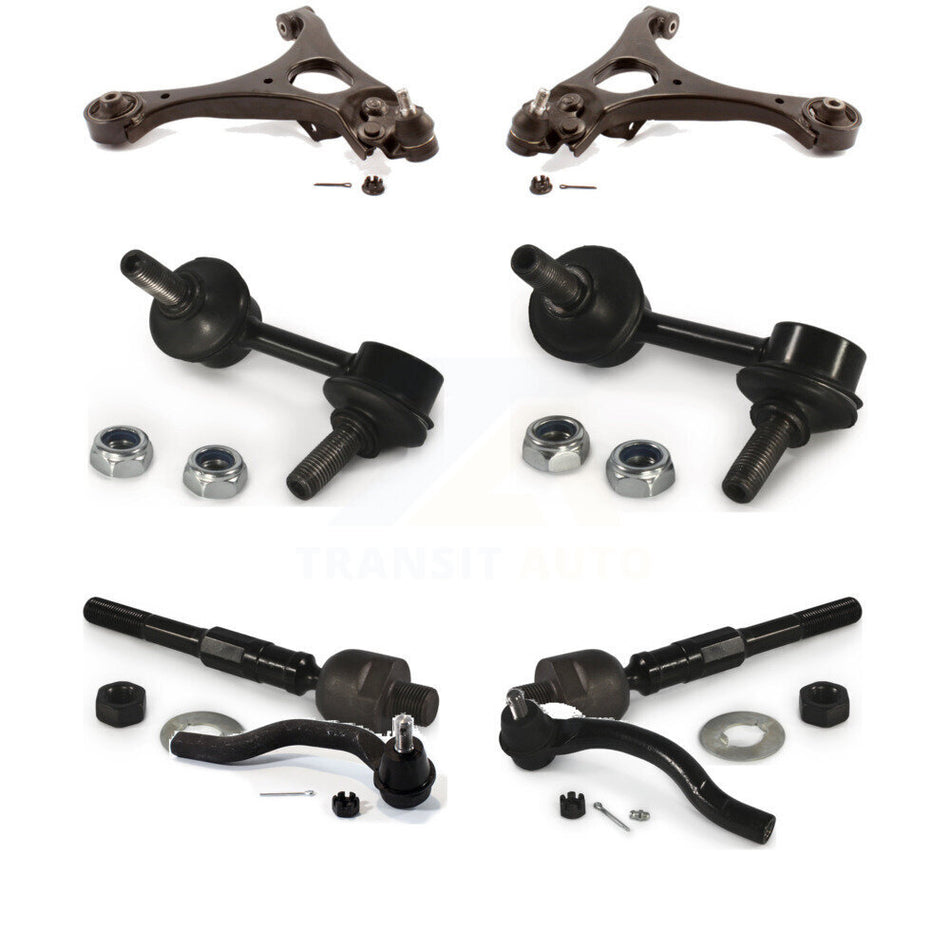 Front Suspension Control Arm And Ball Joint Assembly Steering Tie Rod End Stabilizer Bar Link Kit (8Pc) For Honda Civic 1.8L K72-101131