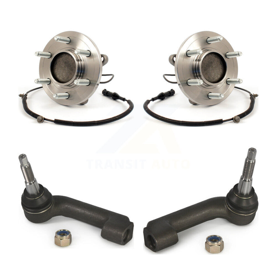 Front Wheel Bearing And Tie Rod End Kit For Ford F-150 With 6 Lug Wheels Without Heavy Duty Payload Package K77-100214
