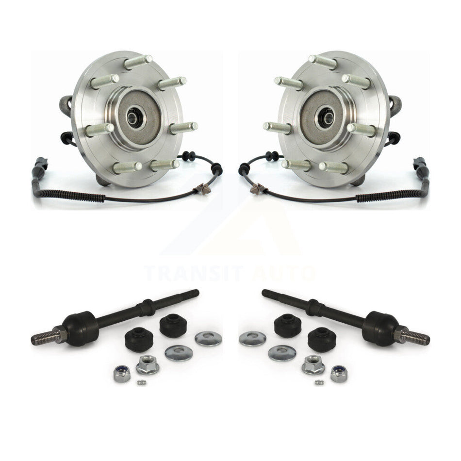Front Hub Bearing Assembly And Link Kit For 2006-2008 Ford F-150 4WD With 7 Lug Wheels K77-100365