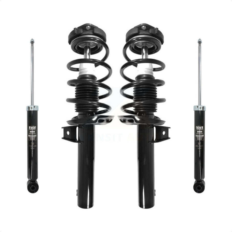 Front Rear Complete Suspension Shocks Strut And Coil Spring Mount Assemblies Kit For Volkswagen CC Rabbit Fits 55MM Lower Housing; Excludes Sport (Left Right) K78M-100018