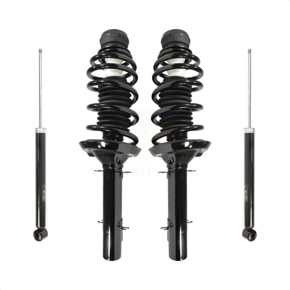 Front Rear Complete Suspension Shocks Strut And Coil Spring Mount Assemblies Kit For Volkswagen Beetle Jetta Golf City - Left Right Side (Driver Passenger) K78M-100023 by Transit Auto