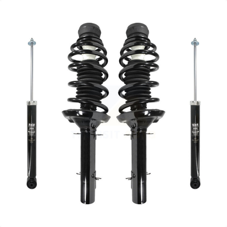 Front Rear Complete Suspension Shocks Strut And Coil Spring Mount Assemblies Kit For Volkswagen Beetle Jetta Golf City - Left Right Side (Driver Passenger) K78M-100023