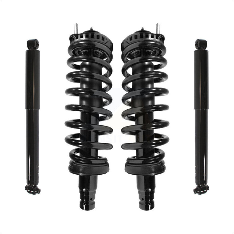 Front Rear Complete Shocks Strut And Coil Spring Mount Assemblies Kit For Chevrolet Trailblazer GMC Envoy EXT XL Oldsmobile Bravada Isuzu Ascender Excludes V8 Models - K78M-100024
