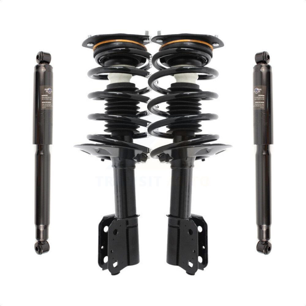 Front Rear Complete Suspension Shocks Strut And Coil Spring Mount Assemblies Kit For 2001-2005 Pontiac Aztek FWD - Left Right Side (Driver Passenger) K78M-100028 by Transit Auto