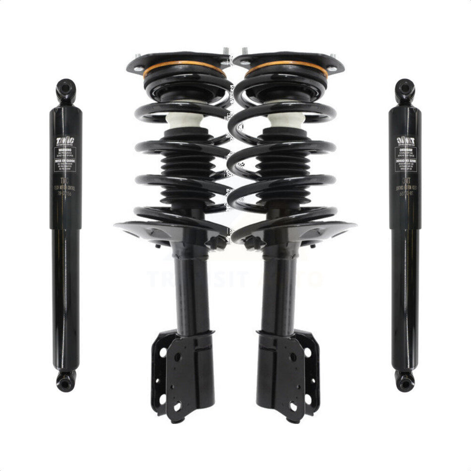 Front Rear Complete Suspension Shocks Strut And Coil Spring Mount Assemblies Kit For 2001-2005 Pontiac Aztek FWD - Left Right Side (Driver Passenger) K78M-100028