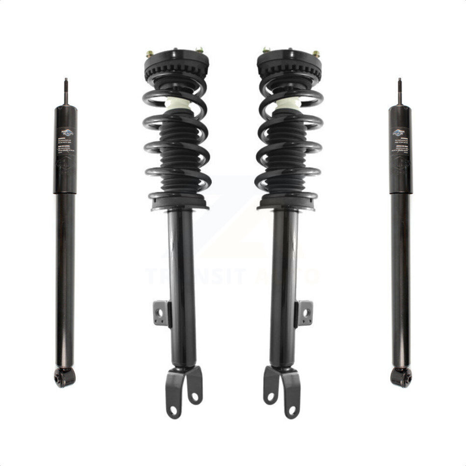 Front Rear Complete Shocks Strut And Coil Spring Mount Assemblies Kit For Chrysler 300 Fits C Models with V8 Engines Limited Model V6 Engines; Excludes All Wheel Drive - K78M-100033 by Transit Auto