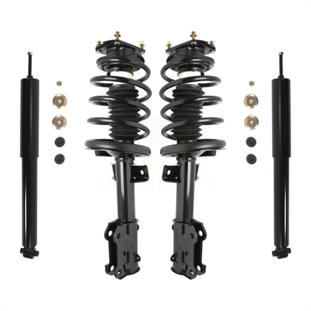 Front Rear Complete Suspension Shocks Strut And Coil Spring Mount Assemblies Kit For 2011-2014 Ford Mustang Base GT Excludes Performance Left Right Driver Passenger K78M-100035 by Transit Auto