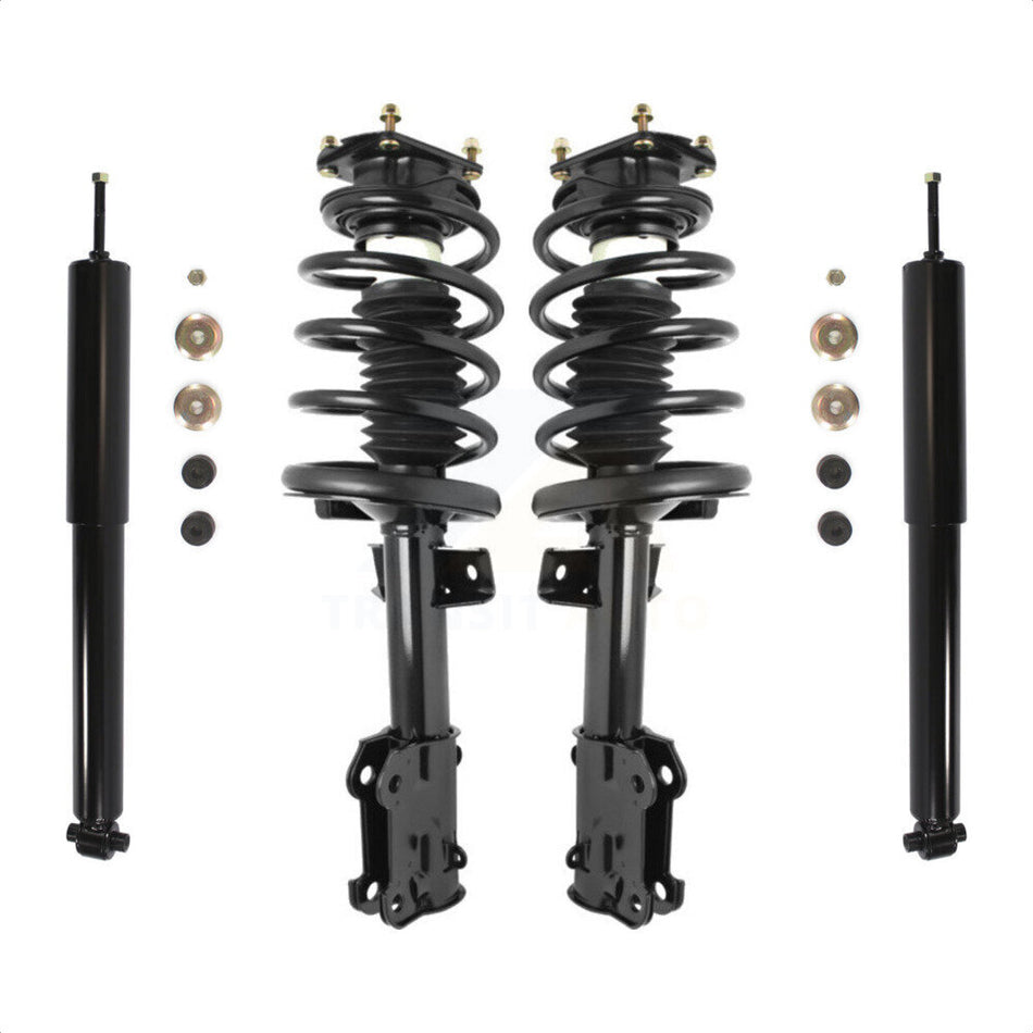 Front Rear Complete Suspension Shocks Strut And Coil Spring Mount Assemblies Kit For 2011-2014 Ford Mustang Base GT Excludes Performance Left Right Driver Passenger K78M-100035