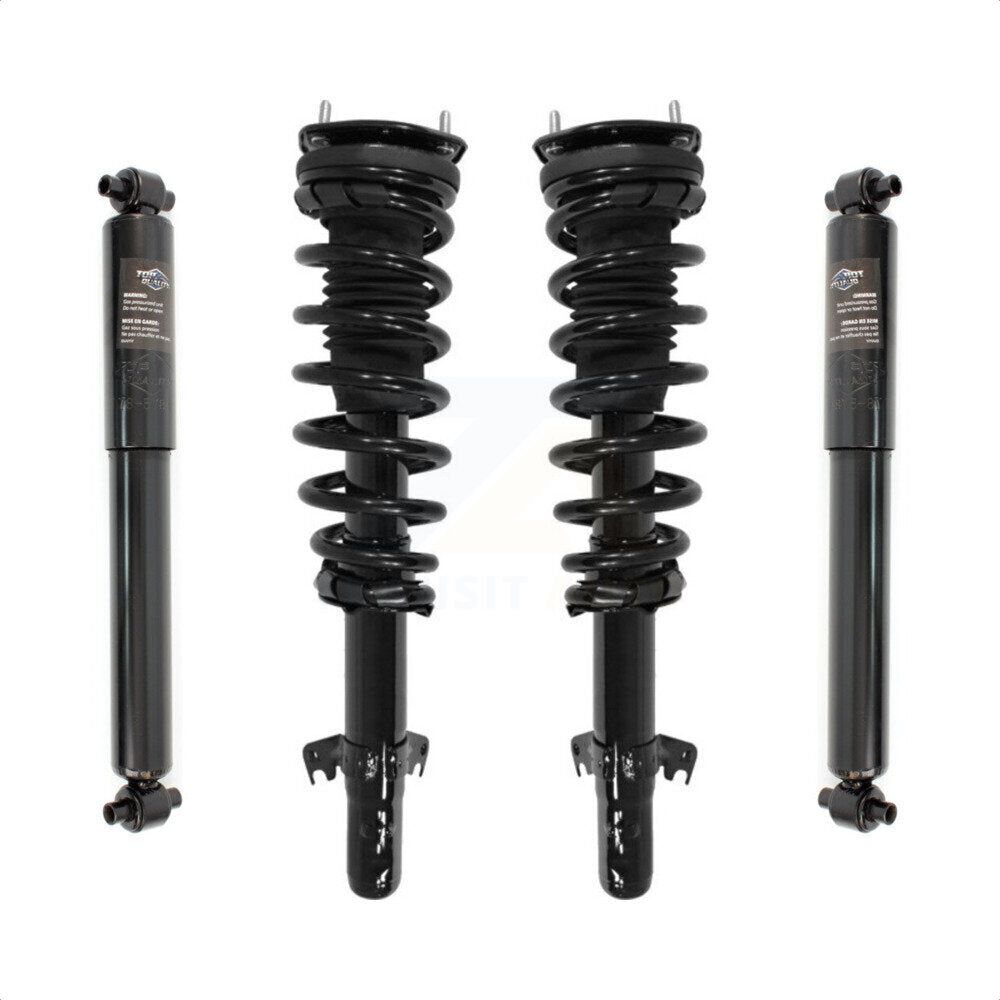 Front Rear Complete Suspension Shocks Strut And Coil Spring Mount Assemblies Kit For Ford Fusion Mercury Milan Excludes V6 Engines - Left Right Side (Driver Passenger) K78M-100038 by Transit Auto