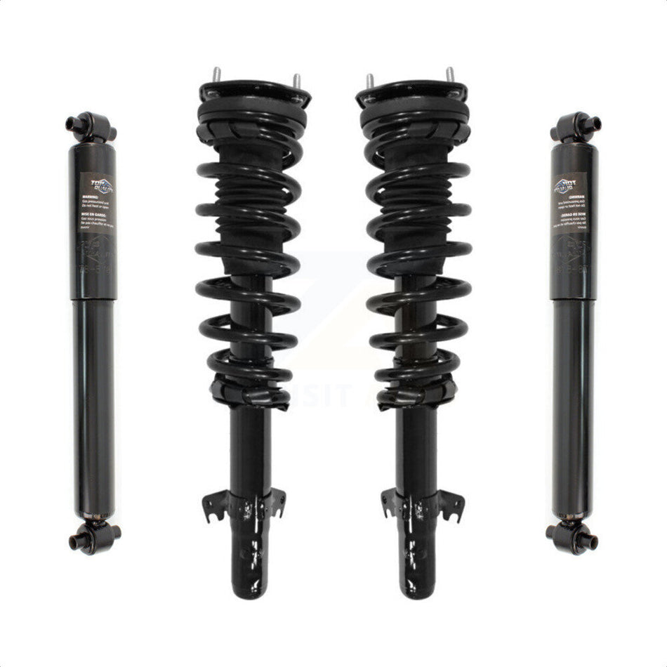 Front Rear Complete Suspension Shocks Strut And Coil Spring Mount Assemblies Kit For Ford Fusion Mercury Milan Excludes V6 Engines - Left Right Side (Driver Passenger) K78M-100038 by Transit Auto