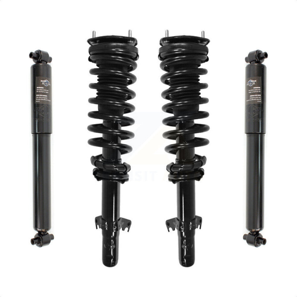 Front Rear Complete Suspension Shocks Strut And Coil Spring Mount Assemblies Kit For Ford Fusion Mazda 6 Lincoln MKZ Mercury Milan Zephyr - Left Right Side (Driver Passenger) K78M-100039
