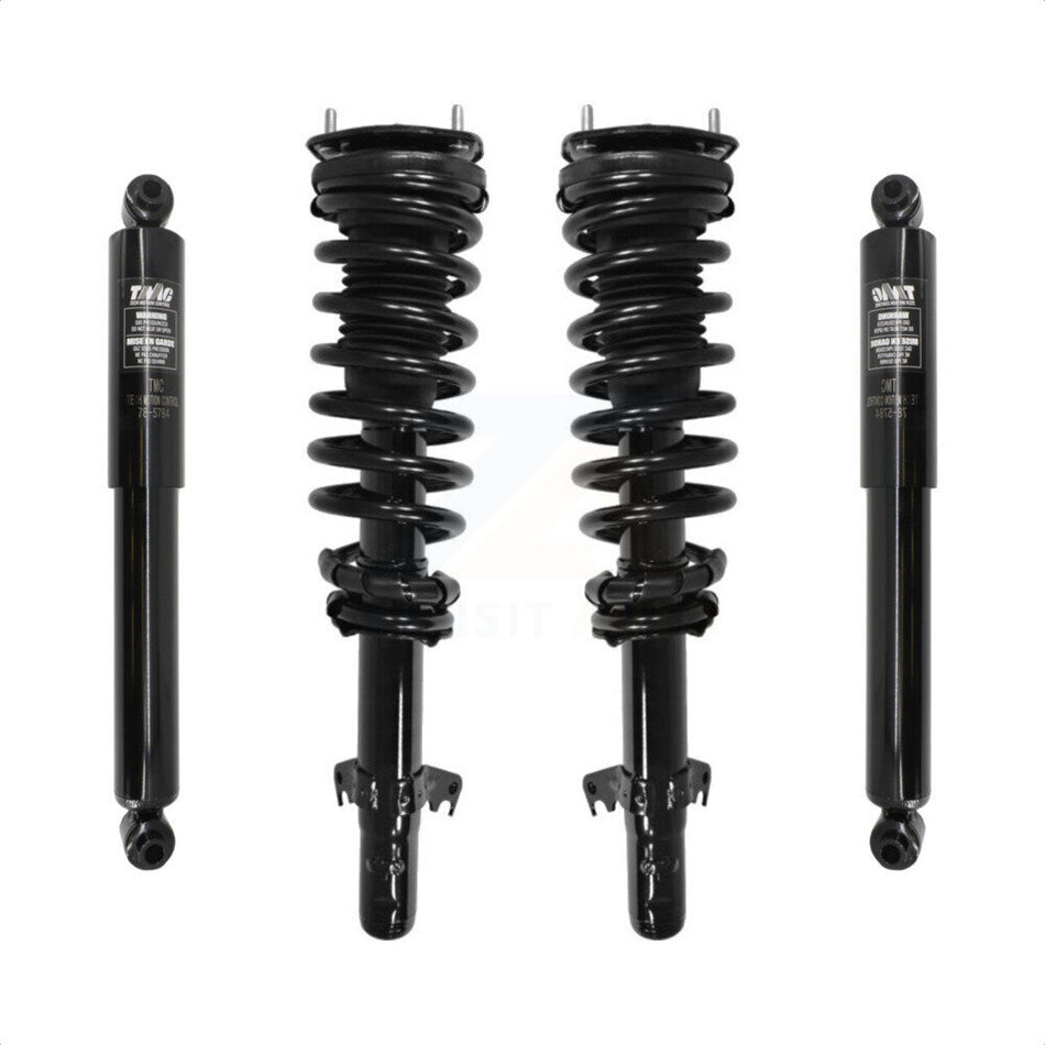 Front Rear Complete Suspension Shocks Strut And Coil Spring Mount Assemblies Kit For Ford Fusion Mazda 6 Lincoln MKZ Mercury Milan Zephyr - Left Right Side (Driver Passenger) K78M-100039