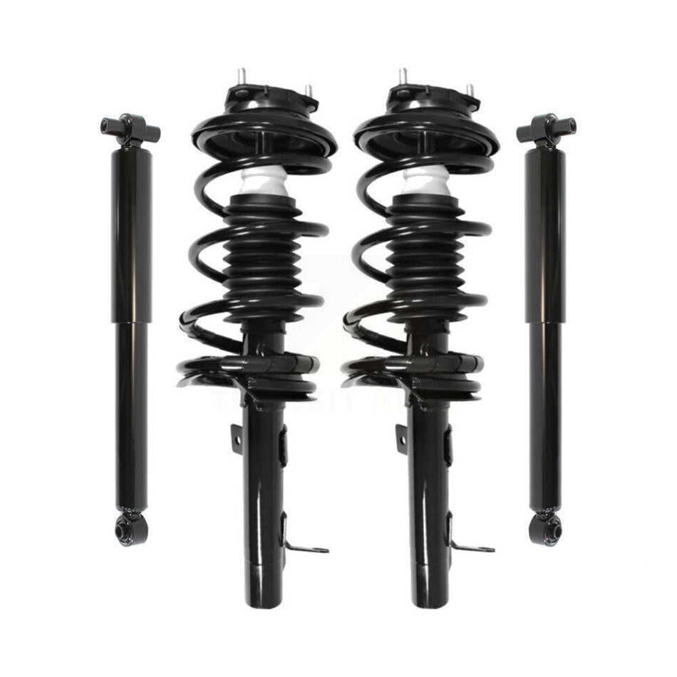 Front Rear Complete Suspension Shocks Strut And Coil Spring Mount Assemblies Kit For Ford Focus Excludes SVT Models - Left Right Side (Driver Passenger) K78M-100079