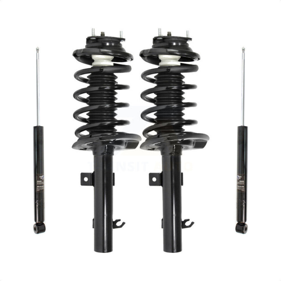 Front Rear Complete Suspension Shocks Strut And Coil Spring Mount Assemblies Kit For Ford Focus Excludes ST Models Sport - Left Right Side (Driver Passenger) K78M-100081 by Transit Auto