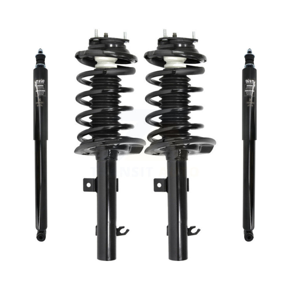 Front Rear Complete Suspension Shocks Strut And Coil Spring Mount Assemblies Kit For Ford Focus Excludes ST Models Sport - Left Right Side (Driver Passenger) K78M-100081