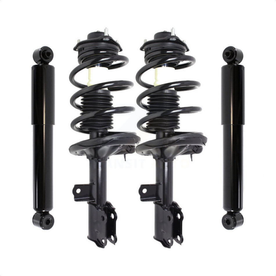 Front Rear Complete Suspension Shocks Strut And Coil Spring Mount Assemblies Kit For Kia Forte Koup Forte5 - Left Right Side (Driver Passenger) K78M-100085 by Transit Auto