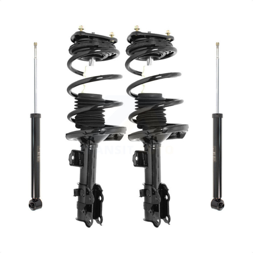 Front Rear Complete Suspension Shocks Strut And Coil Spring Mount Assemblies Kit For 2006-2011 Hyundai Accent Kia Rio Rio5 - Left Right Side (Driver Passenger) K78M-100088 by Transit Auto