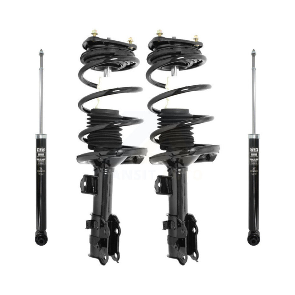 Front Rear Complete Suspension Shocks Strut And Coil Spring Mount Assemblies Kit For 2006-2011 Hyundai Accent Kia Rio Rio5 - Left Right Side (Driver Passenger) K78M-100088