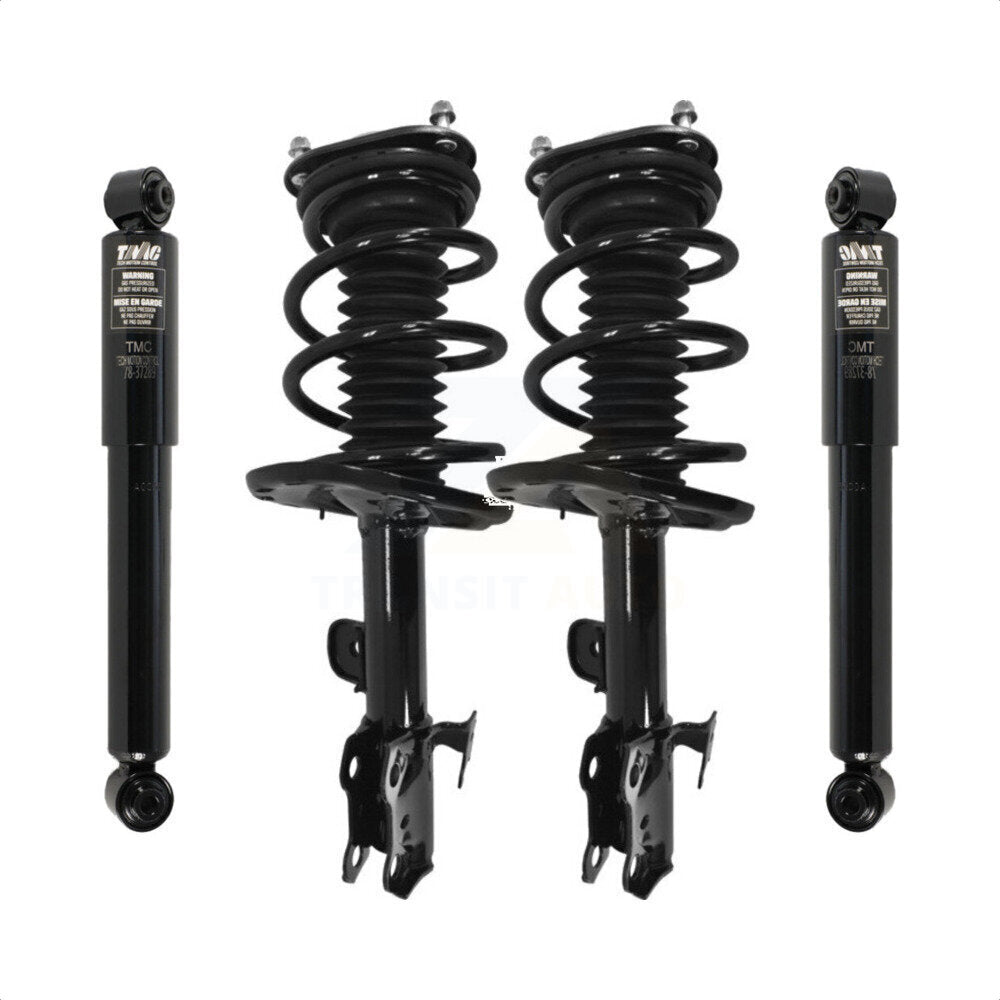 Front Rear Complete Suspension Shocks Strut And Coil Spring Mount Assemblies Kit For 2006-2012 Toyota RAV4 Excludes Sport Package - Left Right Side (Driver Passenger) K78M-100093 by Transit Auto