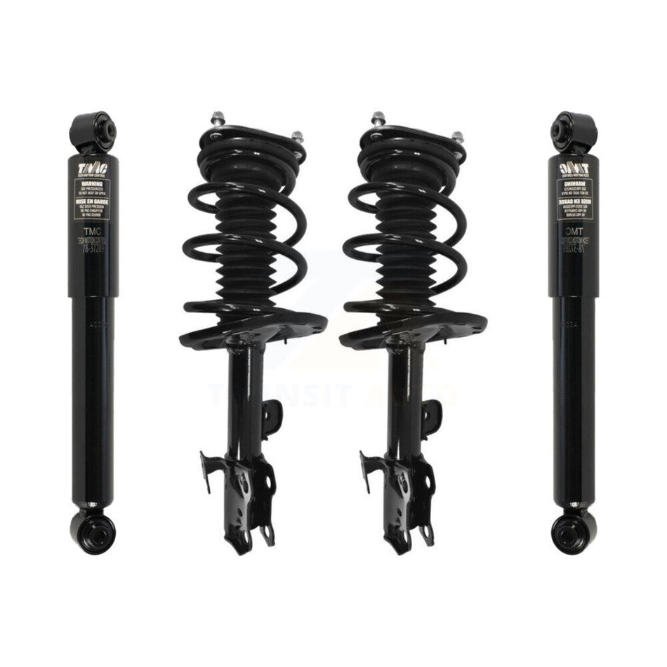 Front Rear Complete Suspension Shocks Strut And Coil Spring Mount Assemblies Kit For 2006-2012 Toyota RAV4 Excludes Sport Package - Left Right Side (Driver Passenger) K78M-100093