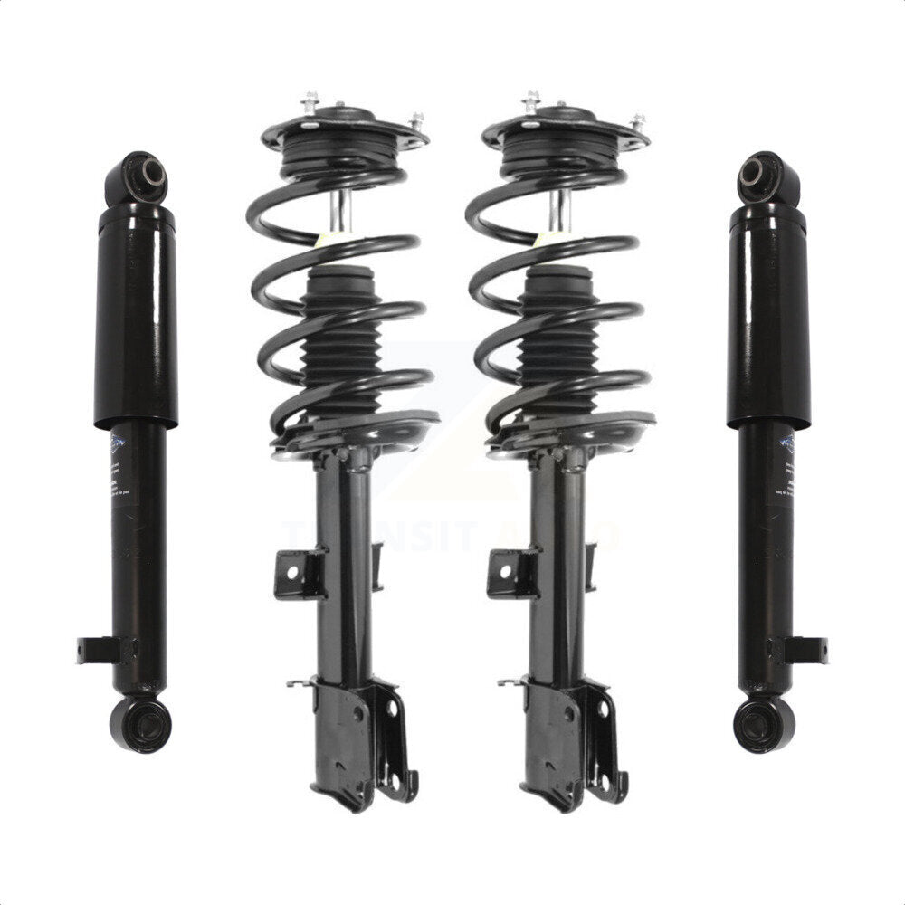 Front Rear Complete Suspension Shocks Strut And Coil Spring Mount Assemblies Kit For 2010-2012 Hyundai Santa Fe - Left Right Side (Driver Passenger) K78M-100098 by Transit Auto