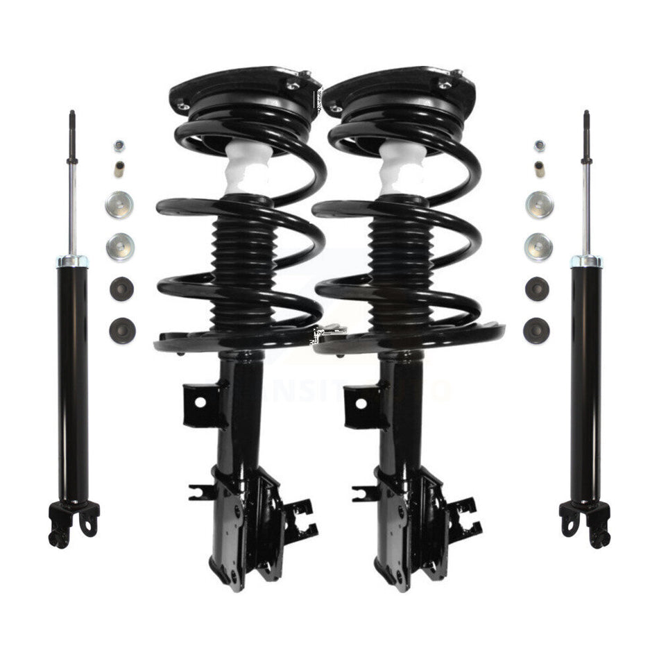 Front Rear Complete Suspension Shocks Strut And Coil Spring Mount Assemblies Kit For 2009-2014 Nissan Maxima - Left Right Side (Driver Passenger) K78M-100100
