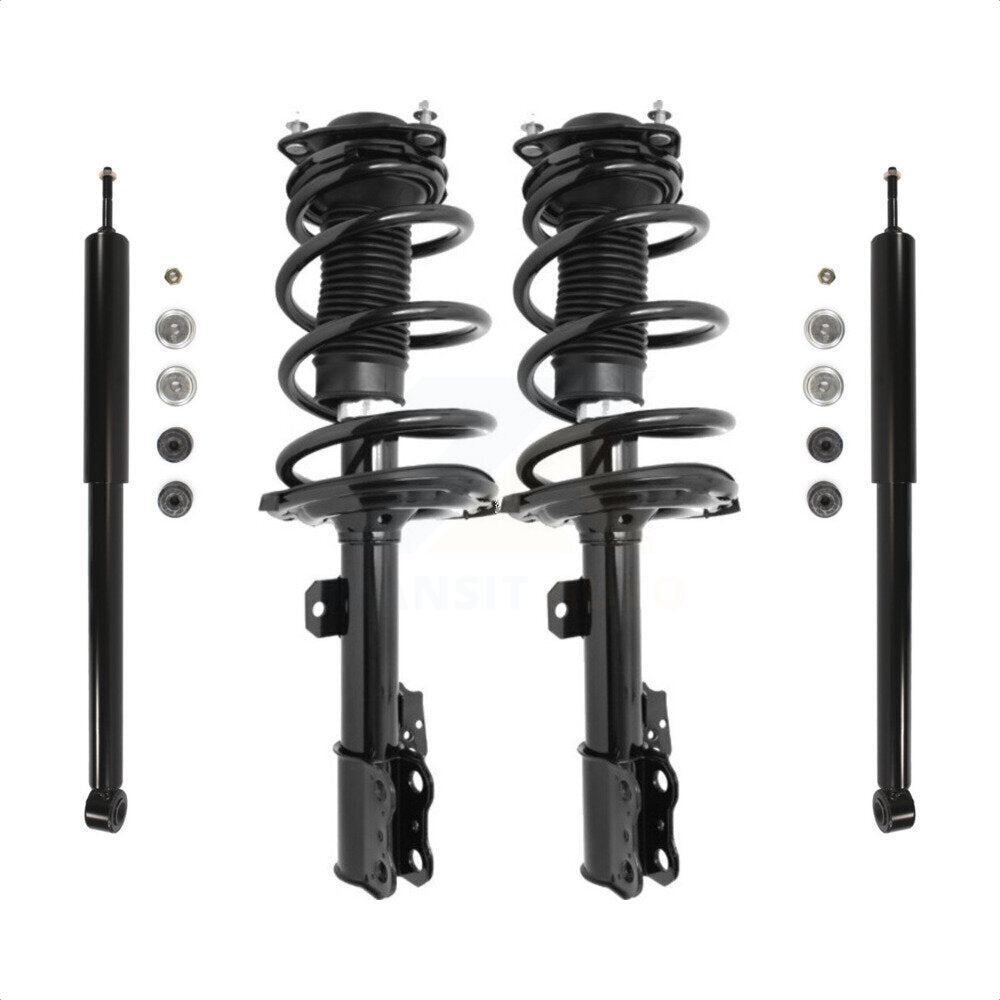 Front Rear Complete Suspension Shocks Strut And Coil Spring Mount Assemblies Kit For 2011-2013 Toyota Sienna FWD with 2.7L Fits 8 Passenger; Excludes All Wheel Drive - K78M-100102 by Transit Auto