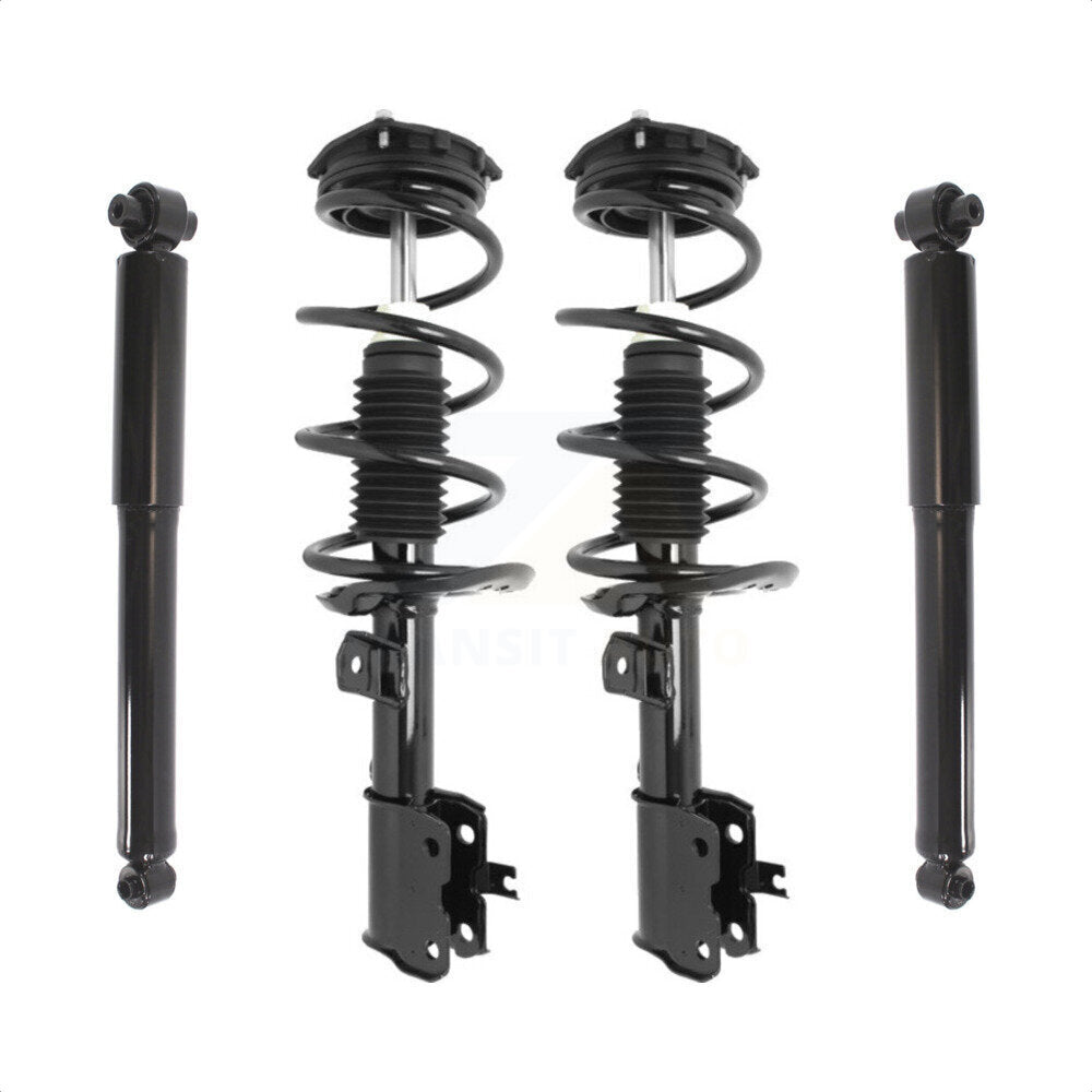 Front Rear Complete Suspension Shocks Strut And Coil Spring Mount Assemblies Kit For Nissan Rogue Select Excludes All Wheel Drive FWD - Left Right Side (Driver Passenger) K78M-100128 by Transit Auto