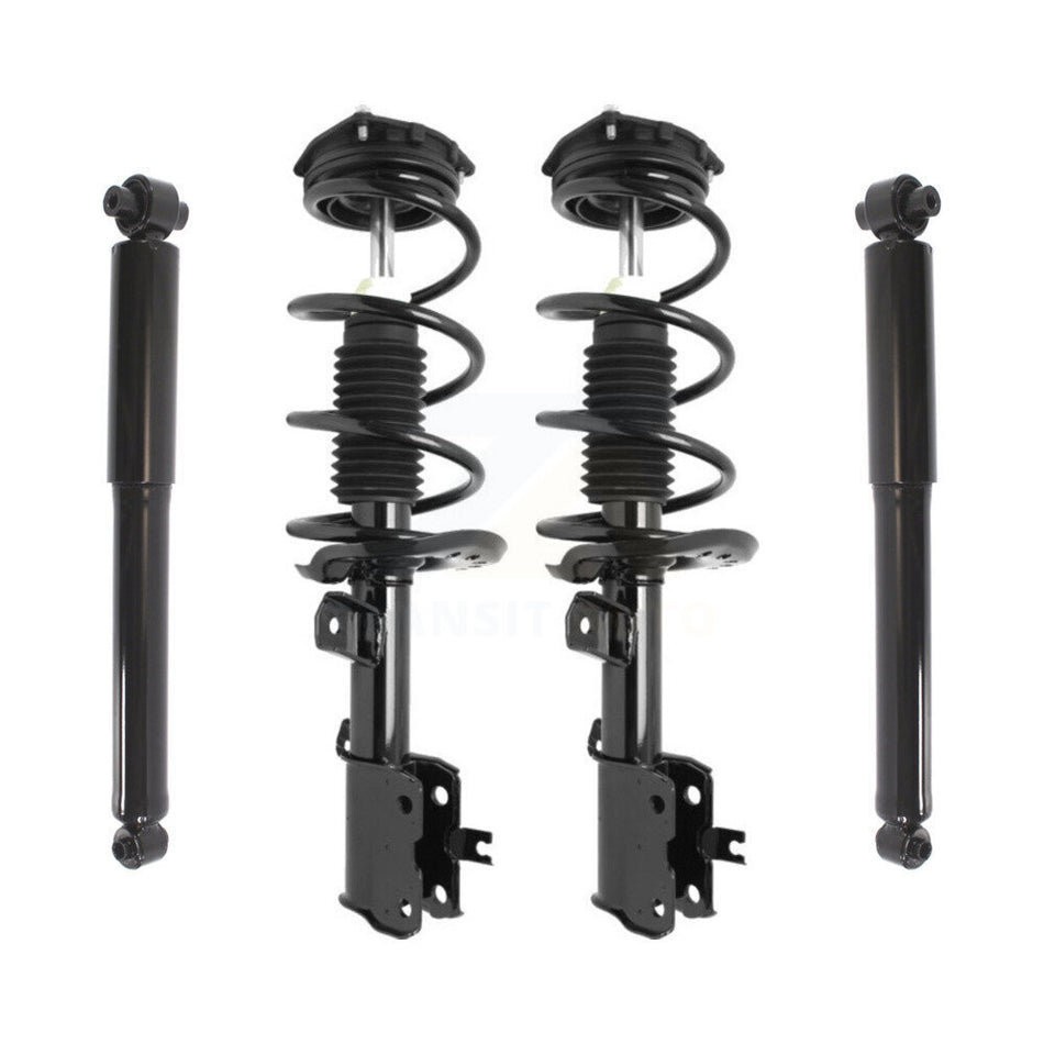 Front Rear Complete Suspension Shocks Strut And Coil Spring Mount Assemblies Kit For Nissan Rogue Select AWD - Left Right Side (Driver Passenger) K78M-100129