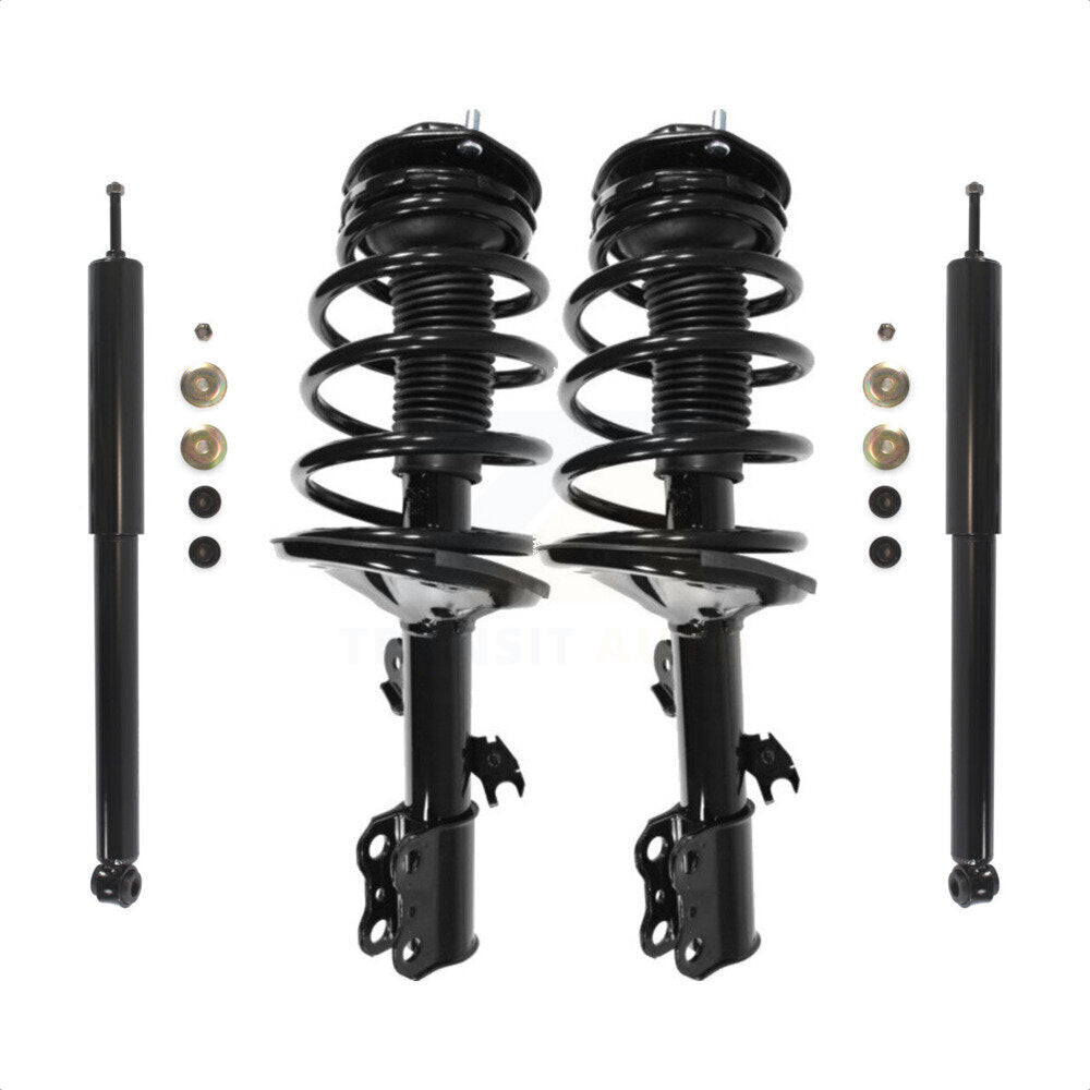 Front Rear Complete Suspension Shocks Strut And Coil Spring Mount Assemblies Kit For Toyota Sienna - Left Right Side (Driver Passenger) K78M-100138 by Transit Auto