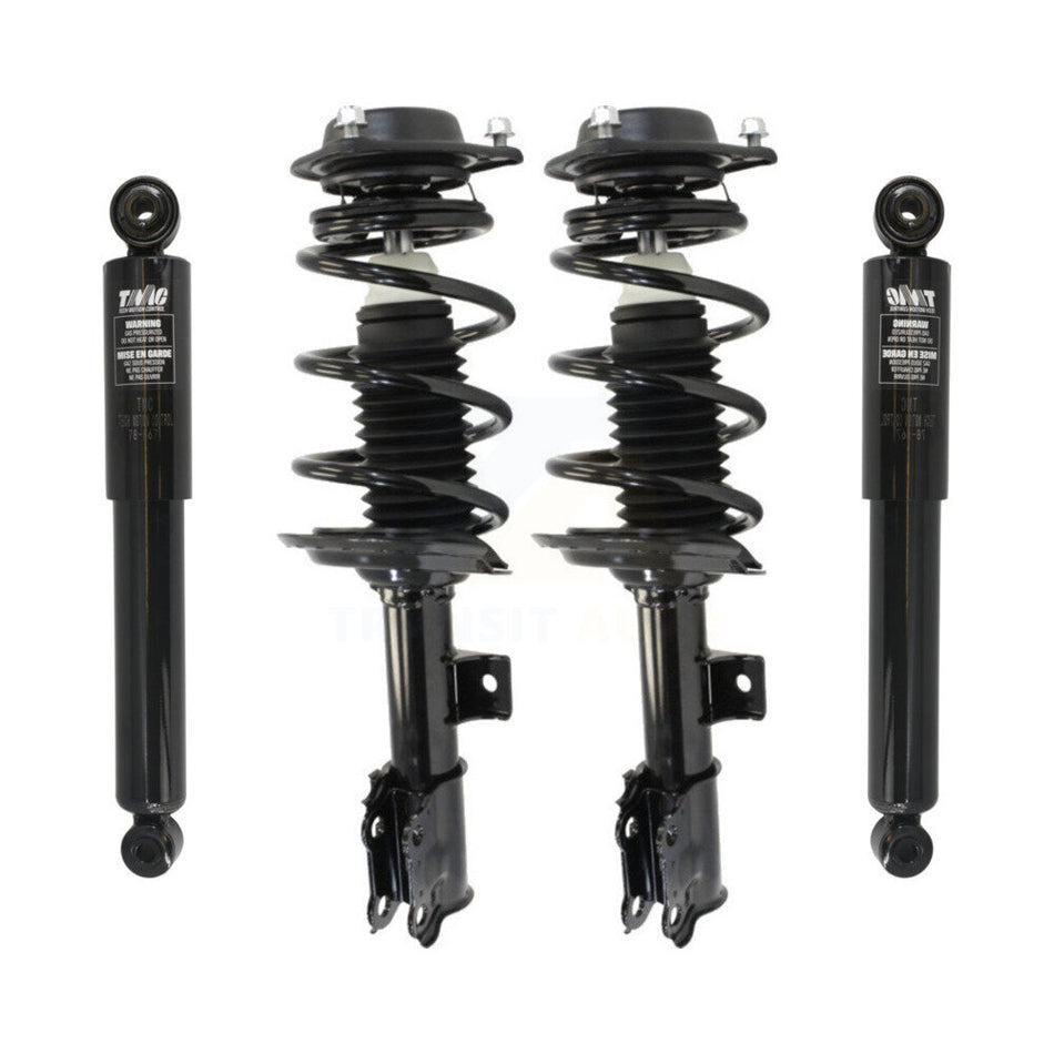 Front Rear Complete Suspension Shocks Strut And Coil Spring Mount Assemblies Kit For Hyundai Elantra Coupe Excludes Hatchback Models - Left Right Side (Driver Passenger) K78M-100164