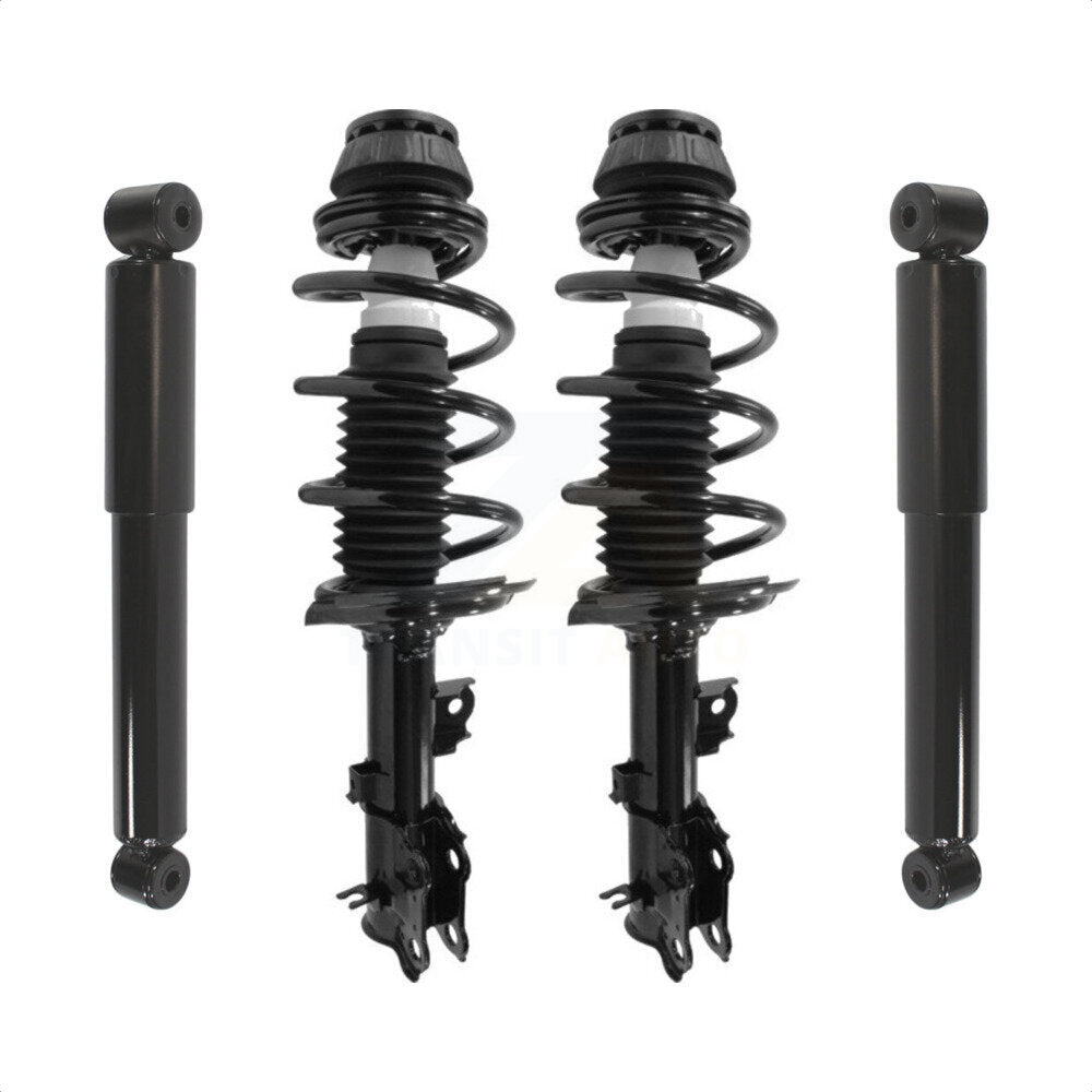 Front Rear Complete Suspension Shocks Strut And Coil Spring Mount Assemblies Kit For 2012-2017 Kia Rio - Left Right Side (Driver Passenger) K78M-100165 by Transit Auto